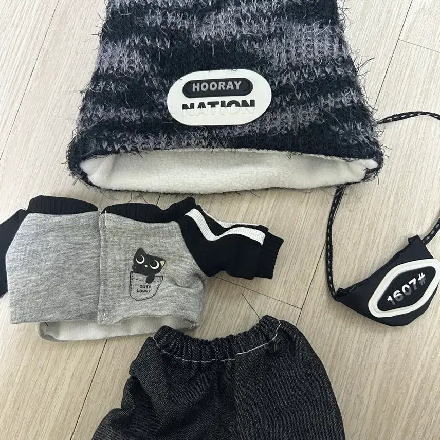 [BUNJANG] Aizawa 20cm Doll Clothes - Black Cat Outfit / 인형옷만) 검은 고양이 인형옷 아이자와 20cm