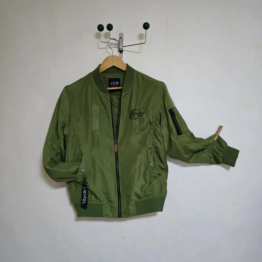 [BUNJANG] JCB Khaki Bomber Jacket / 여성의류 JCB 카키색 봄버 자켓 항공 점퍼