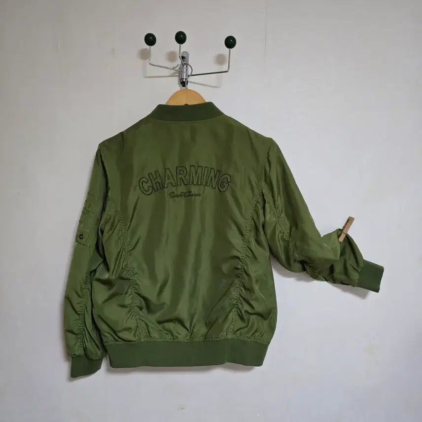 [BUNJANG] JCB Khaki Bomber Jacket / 여성의류 JCB 카키색 봄버 자켓 항공 점퍼