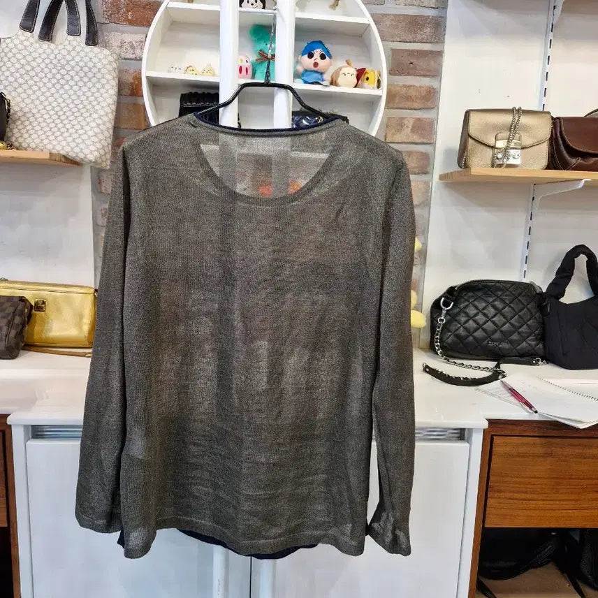 [BUNJANG] Olivia Lauren Striped Long Sleeve Knit / 올리비아로렌 긴팔 스트라이프 니트 100