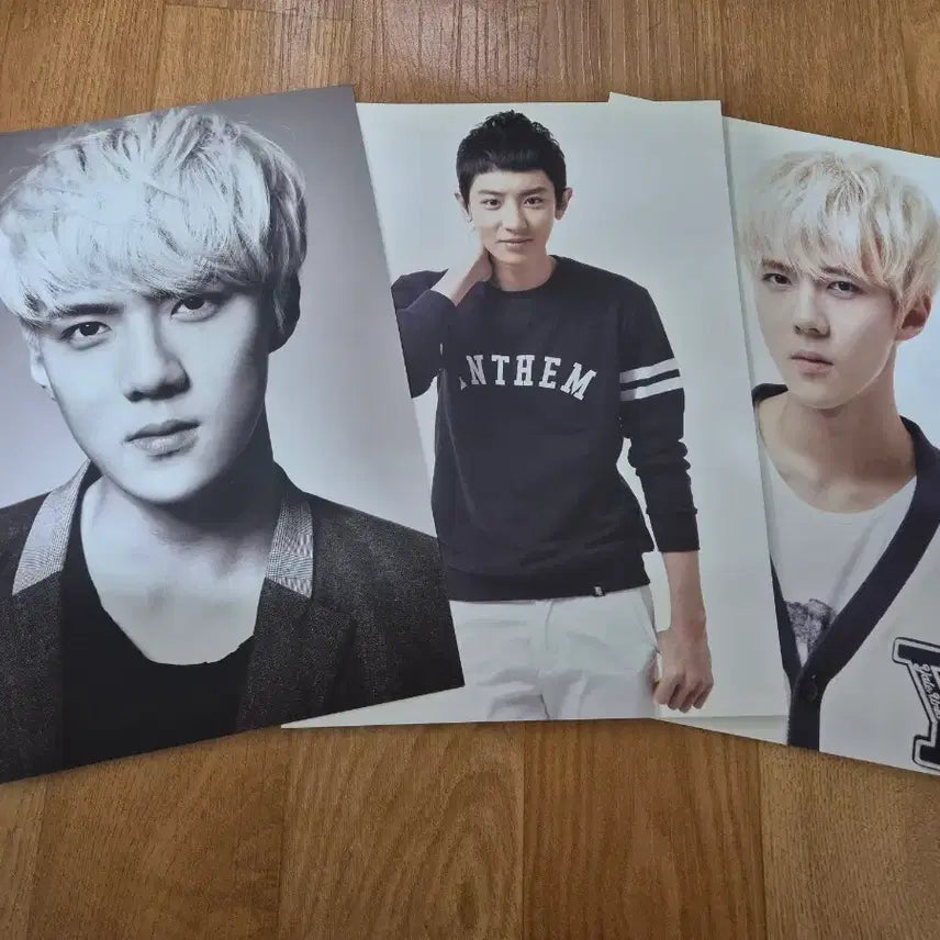 [BUNJANG] EXO Sehun, Chanyeol A4 Photo Postcard Set / 엑소 세훈, 찬열 A4 사진 엽서 3장