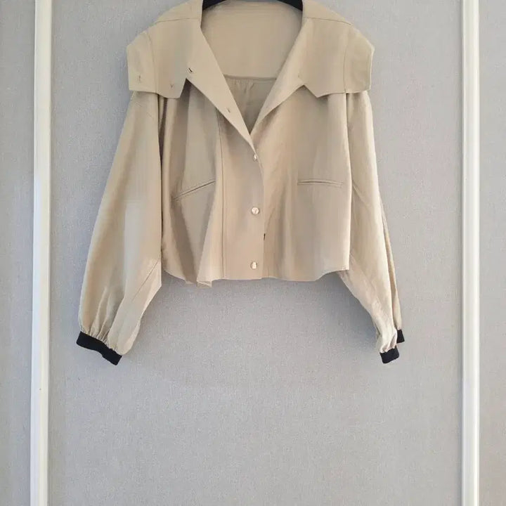 [BUNJANG] System String Hooded Jumper Beige / 시스템  _ [size: 55]       뒷언발 스트링 후드 점퍼