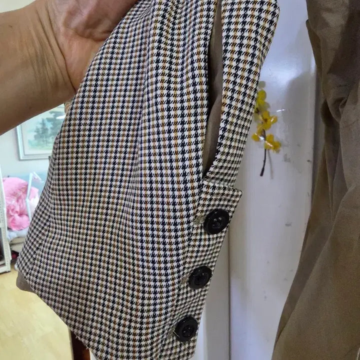 [BUNJANG] Spring Color Block String Casual Jacket / 봄  디자인이  바스락 배색 스트링 캐주얼  자켓   새상품   가슴60