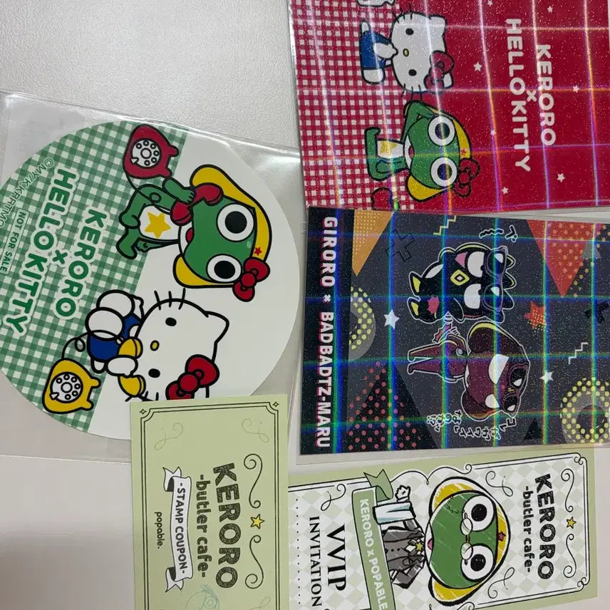 [BUNJANG] Keroro Sanrio Collaboration Bundle Set / 케로로 산리오 콜라보, 집사카페 엽서, 포스터