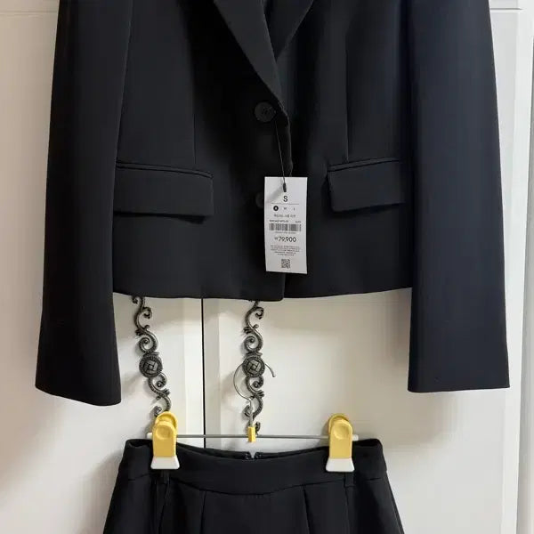 [BUNJANG] MIXXO Black Jacket &amp; Skirt Set / 미쏘 블랙 자켓 스커트 셋업 새상품