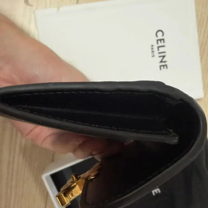[BUNJANG] Celine Triomphe Card Wallet Black / 셀린느 트리오페 카드지갑 블랙