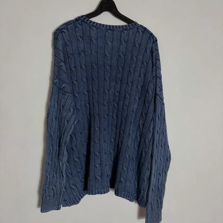 [SOLD OUT] 폴로랄프로렌 블루 브이넥 케이블 니트(XL)