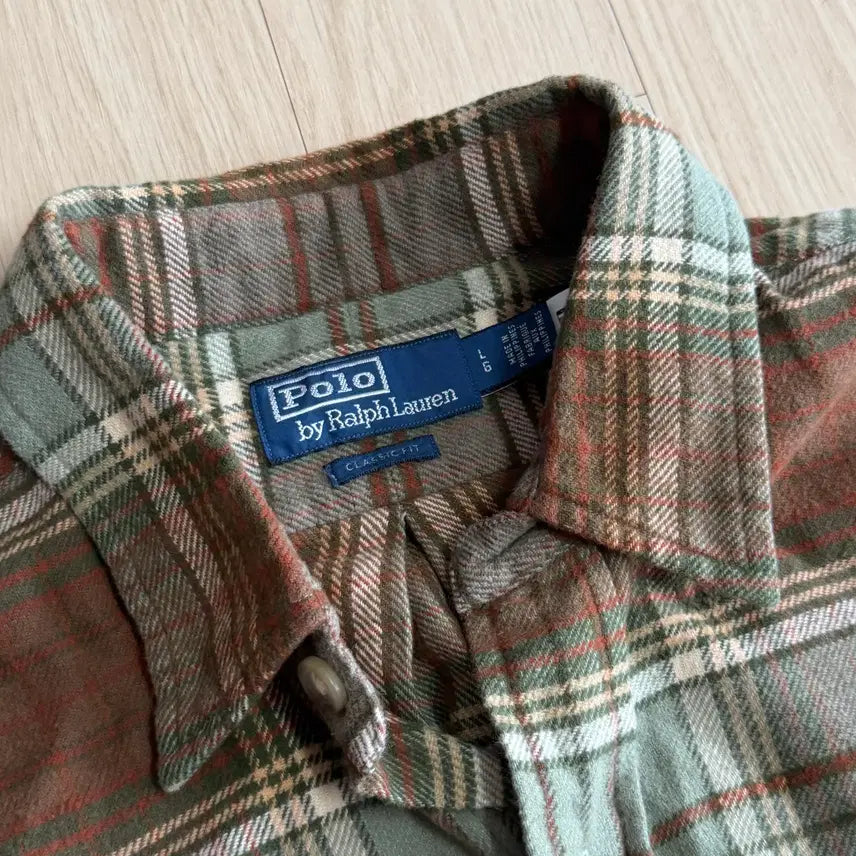 [BUNJANG] Polo Ralph Lauren Suede Patch Flannel Shirt L / [폴로 랄프로렌] 스웨이드 패치 플란넬 셔츠 L 사이즈