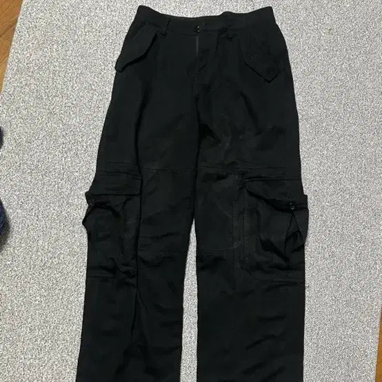 [BUNJANG] Black Wide Cargo Pants / 블랙 카고 바지 와이드 팬츠 벌룬팬츠 카고바지