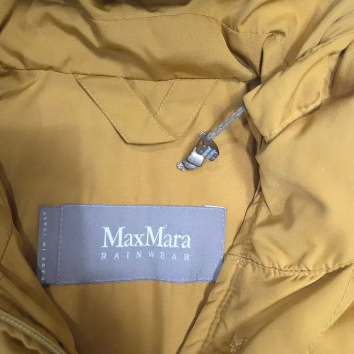 [BUNJANG] MaxMara Goose Down Hooded Padded Jacket Mustard 42 / 막스마라 MaxMara 후드 구스다운 패딩 자켓 머스타드 42