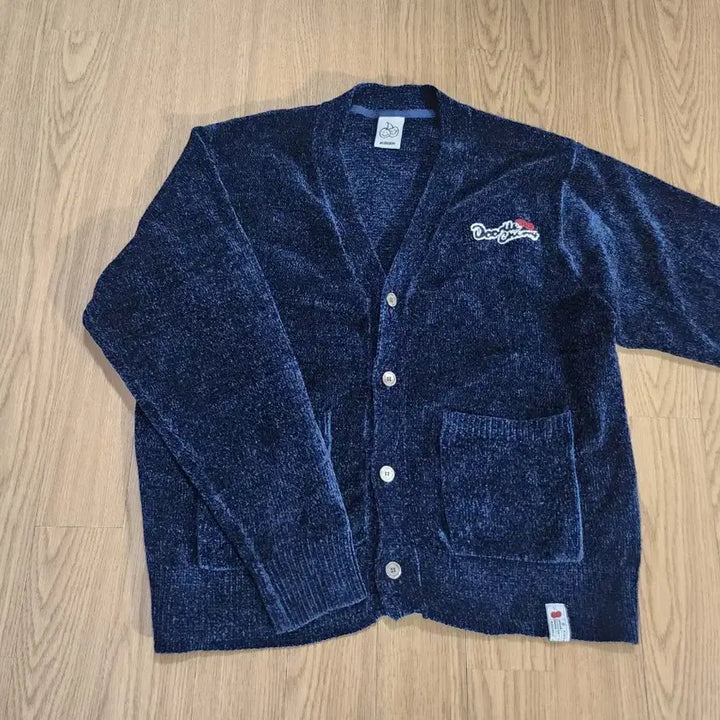 [BUNJANG] Kirsh Velvet Cardigan Navy / 키르시 벨벳 가디건 네이비