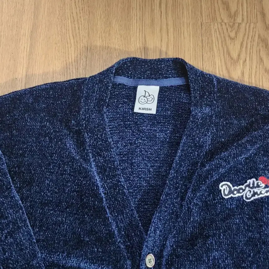 [BUNJANG] Kirsh Velvet Cardigan Navy / 키르시 벨벳 가디건 네이비