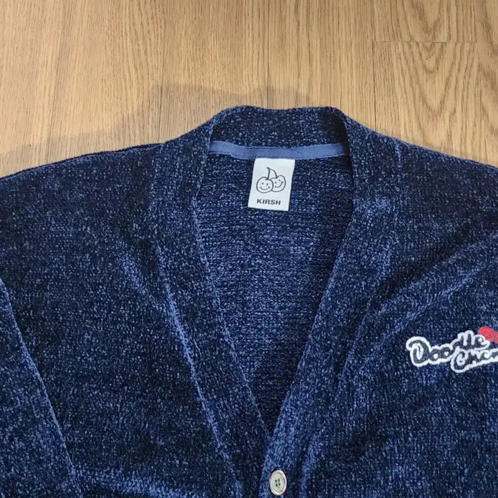 [BUNJANG] Kirsh Velvet Cardigan Navy / 키르시 벨벳 가디건 네이비