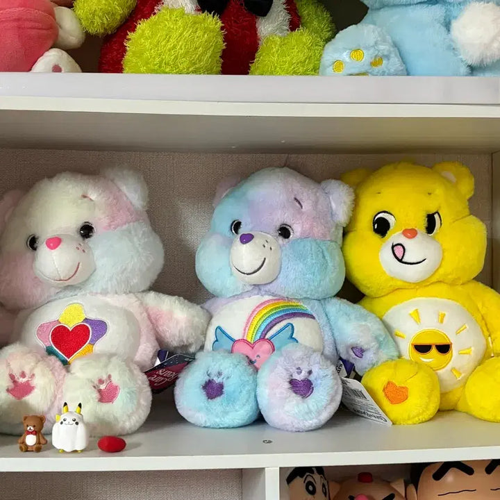 [BUNJANG] Care Bears Rainbow/Heart/Sunshine Plush Toy Set / 케어베어 인형 무지개/하트/선샤인 3종 세트