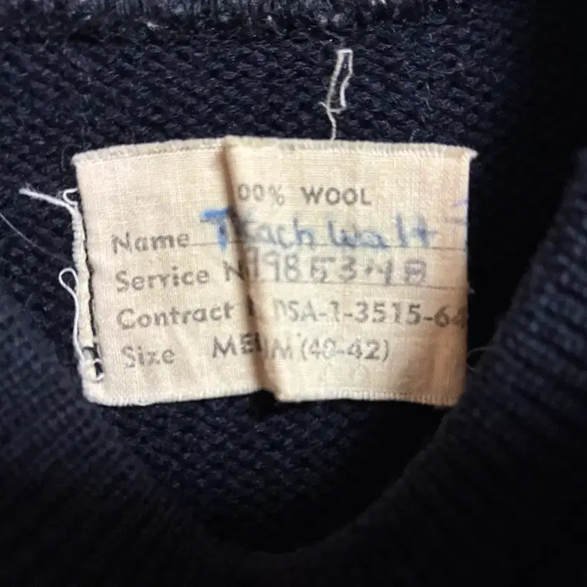 [BUNJANG] US Navy GOB Mock Neck Sweater / 오리지널 빈티지 USN US Navy 미해군 GOB 모크넥 스웨터