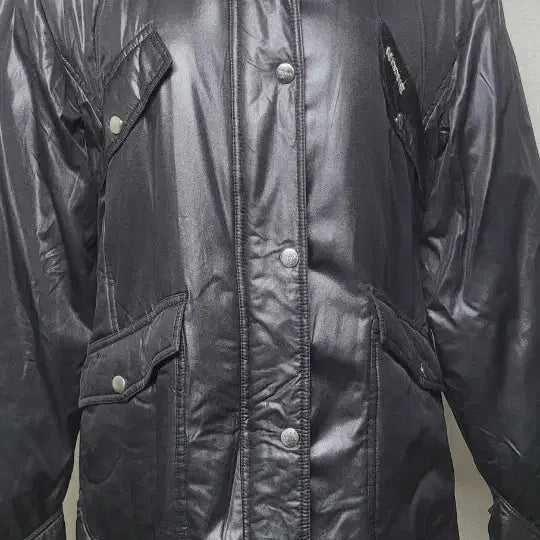 [BUNJANG] Black Hooded Padded Coat (Size 105) / 후드 블랙 패딩 코트 105