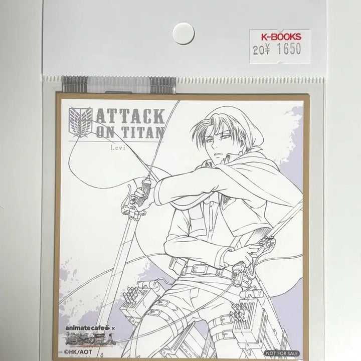 [BUNJANG] Attack on Titan Levi Animate Cafe POB Mini Shikishi / 진격의 거인 리바이 애니메이트 카페 특전 미니 색지