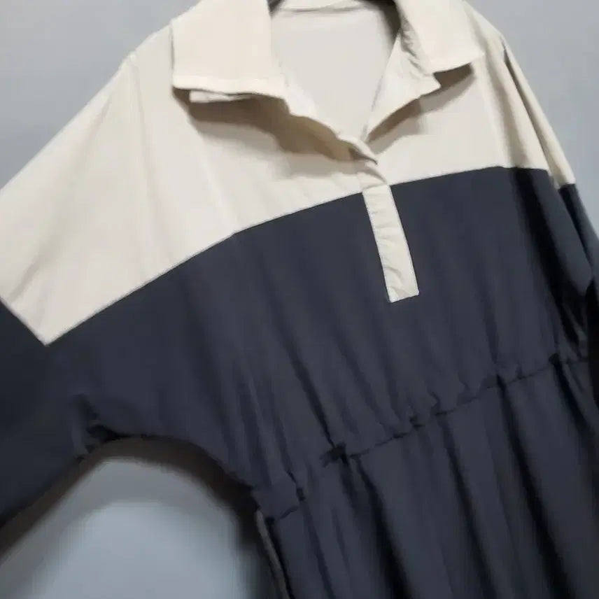 [SOLD OUT] 니트카라 바스락 스판 롱원피스