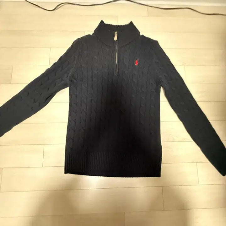 [BUNJANG] Polo Ralph Lauren Cable Knit Zip-up Sweater (S) / 폴로 니트집업 케이블