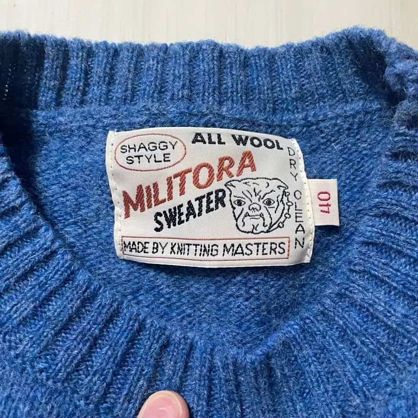 [BUNJANG] Militola Palette Sweater Sapphire Blue L / 밀리토라 팔레트 스웨터 사파이어블루 L