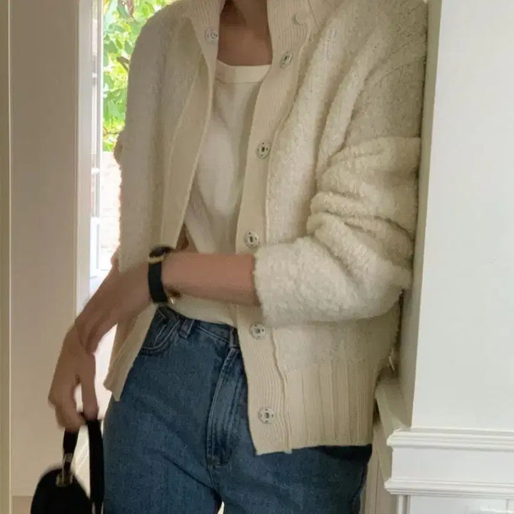 [BUNJANG] BRUNCH Margaret Cardigan - Ivory / [새상품] 브런치 마가렛 가디건 (모네 스노우, 오라리 비슷)