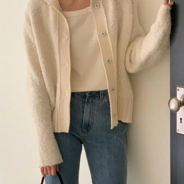 [BUNJANG] BRUNCH Margaret Cardigan - Ivory / [새상품] 브런치 마가렛 가디건 (모네 스노우, 오라리 비슷)