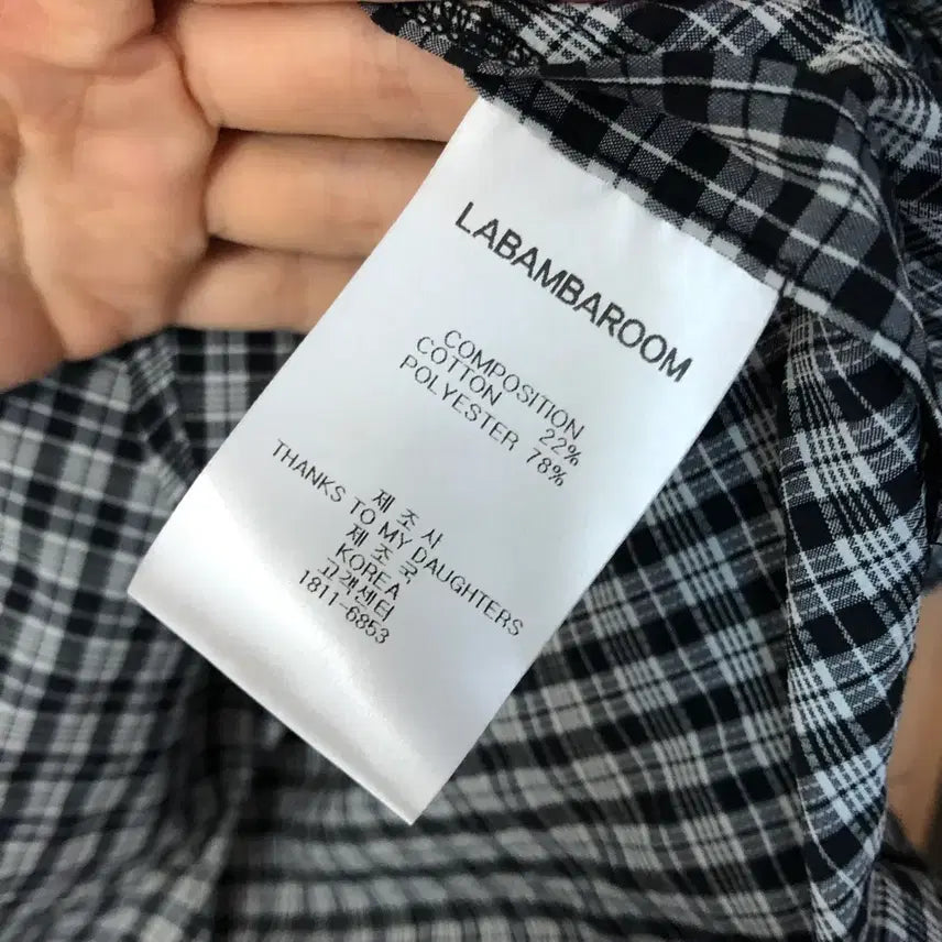 [BUNJANG] Labamba Room Seersucker Checkered Shirt / 라밤바룸 체크 셔츠 시어서커 지지미