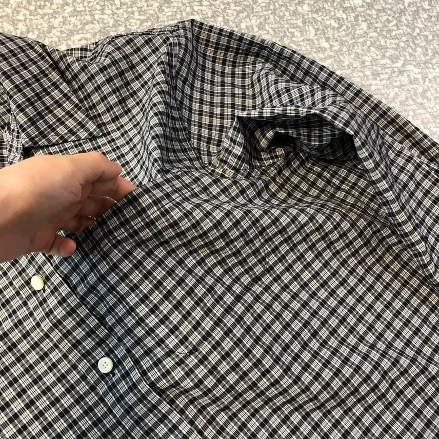 [BUNJANG] Labamba Room Seersucker Checkered Shirt / 라밤바룸 체크 셔츠 시어서커 지지미