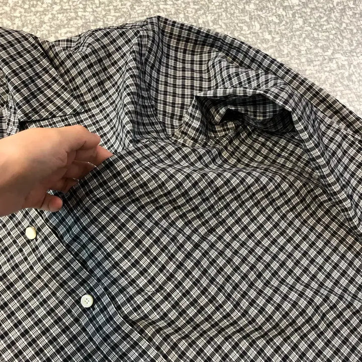 [BUNJANG] Labamba Room Seersucker Checkered Shirt / 라밤바룸 체크 셔츠 시어서커 지지미
