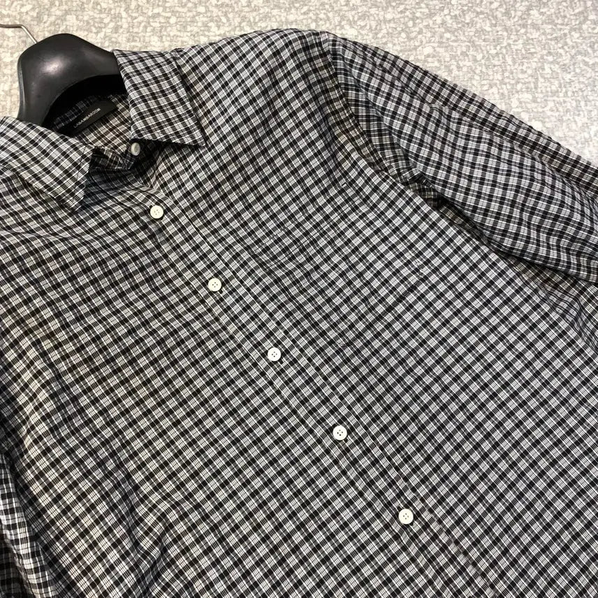 [BUNJANG] Labamba Room Seersucker Checkered Shirt / 라밤바룸 체크 셔츠 시어서커 지지미