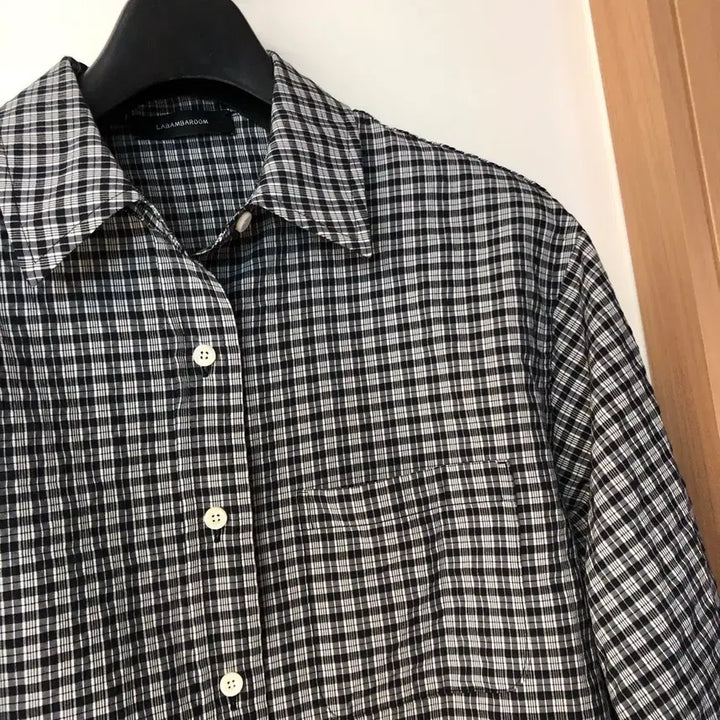 [BUNJANG] Labamba Room Seersucker Checkered Shirt / 라밤바룸 체크 셔츠 시어서커 지지미