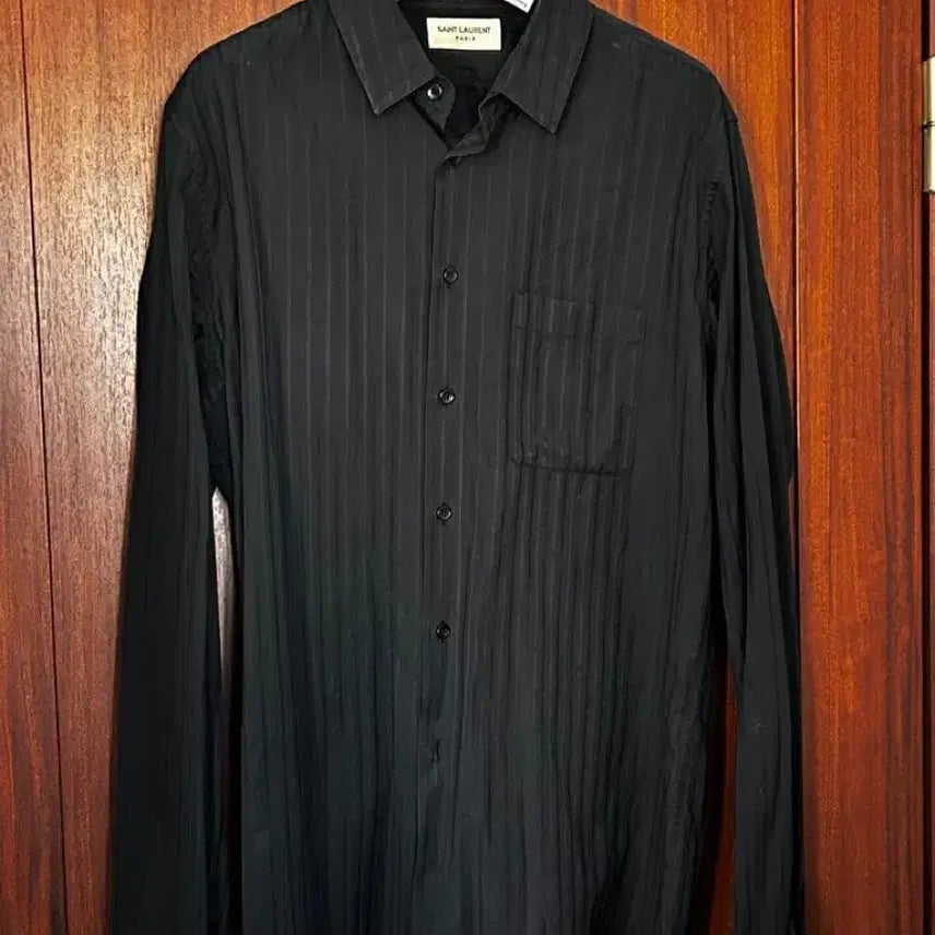 [BUNJANG] Saint Laurent 21SS Striped Silk Shirt / [이준호님 착용] 생로랑 21ss 스트라이프 실크 셔츠