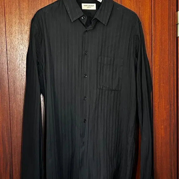 [BUNJANG] Saint Laurent 21SS Striped Silk Shirt / [이준호님 착용] 생로랑 21ss 스트라이프 실크 셔츠
