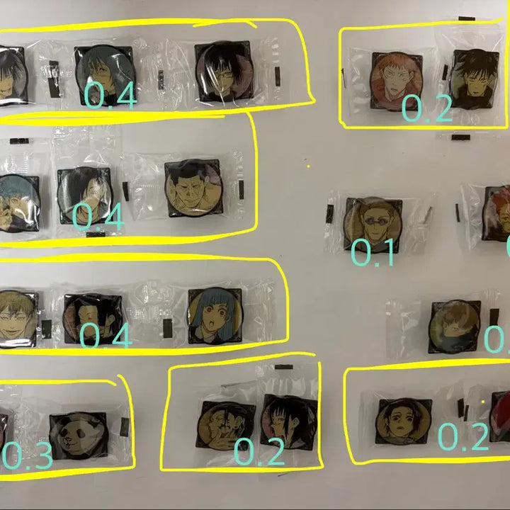 [BUNJANG] Jujutsu Kaisen Volume 20 POB Pin Badge Set / 주술회전 20권 특전 핀뱃지 토우지 고죠 쵸소우 나오야 유타 나나미 토게