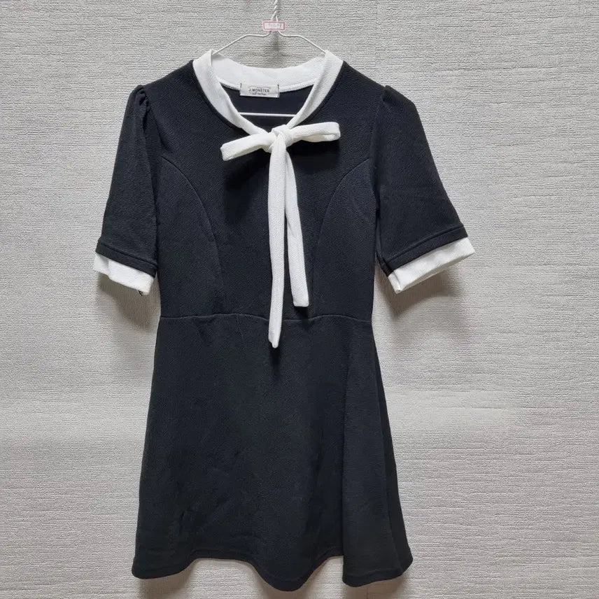 [BUNJANG] Ribbon Mini Dress / 라499 리본 반팔 원피스