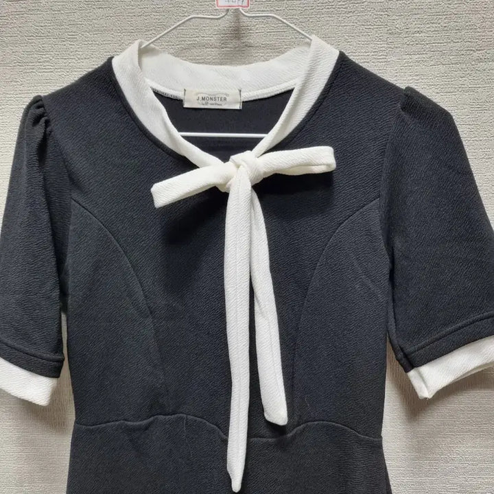 [BUNJANG] Ribbon Mini Dress / 라499 리본 반팔 원피스