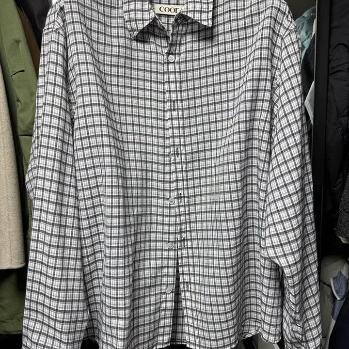 [BUNJANG] Coore Check Seersucker Shirt - Size L / 쿠어 체크 시어커서 셔츠 L 사이즈