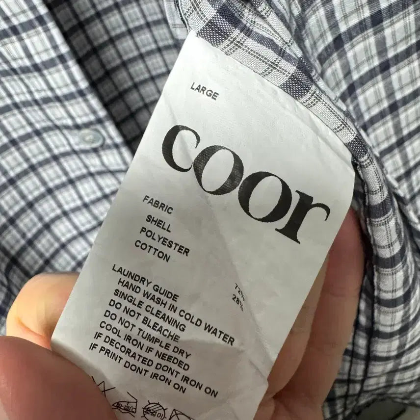 [BUNJANG] Coore Check Seersucker Shirt - Size L / 쿠어 체크 시어커서 셔츠 L 사이즈
