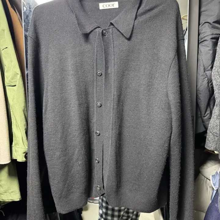 [BUNJANG] COOR Black Knit Cardigan XL / COOR 블랙 니트 가디건 xl