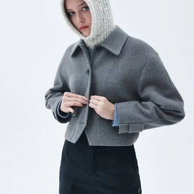 [BUNJANG] Citybreeze Volume Wool Coat - Gray / 시티브리즈 볼륨 울 코트 그레이(새상품)