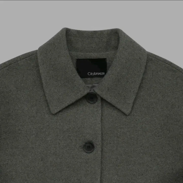 [BUNJANG] Citybreeze Volume Wool Coat - Gray / 시티브리즈 볼륨 울 코트 그레이(새상품)