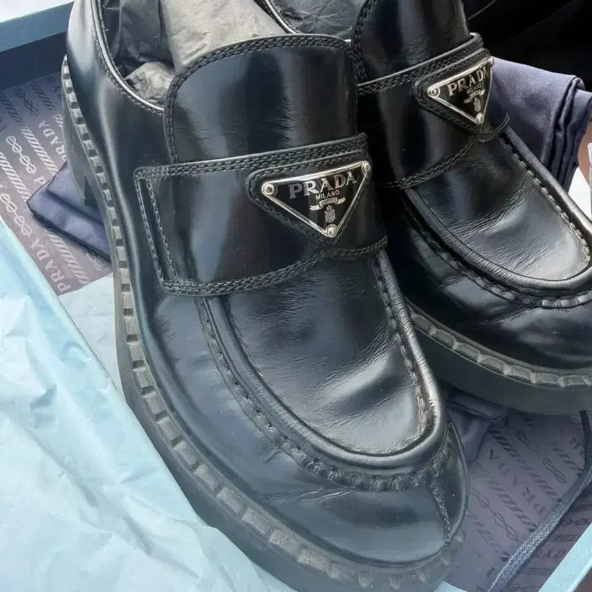 [BUNJANG] Prada Chocolate Brushed Loafers / 프라다 초콜릿 브러시드 로퍼