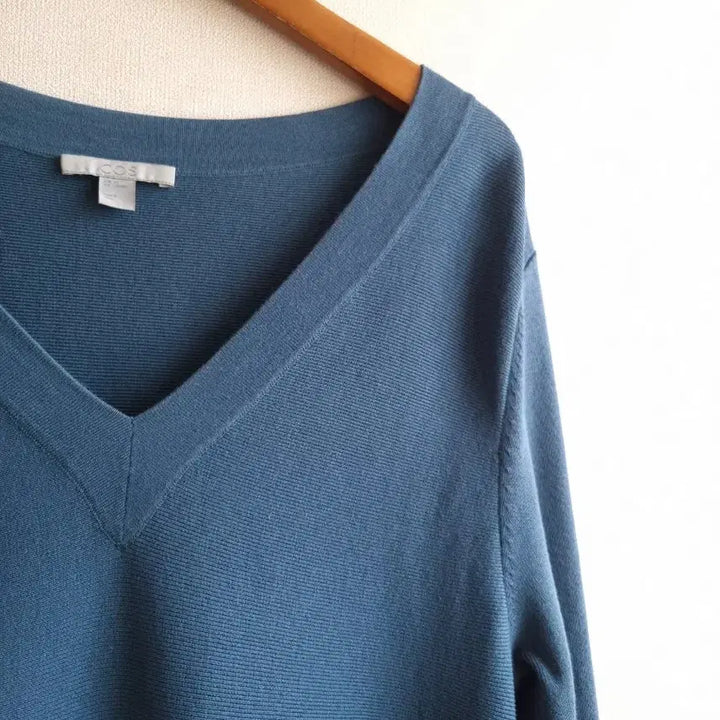 [BUNJANG] COS V-Neck Colorblock Knit Dress / 코스 COS V넥 톤온톤 배색 원피스