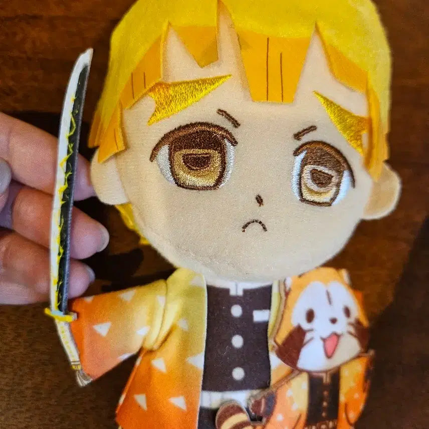 [BUNJANG] Demon Slayer Zenitsu Agatsuma Rascal Plush Doll / 귀멸의 칼날 아가츠마 젠이츠 라스칼 인형