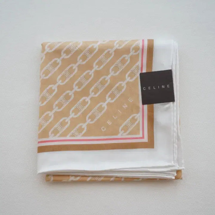 [BUNJANG] Celine Logo Chain Handkerchief / 셀린느 로고체인 손수건-오렌지