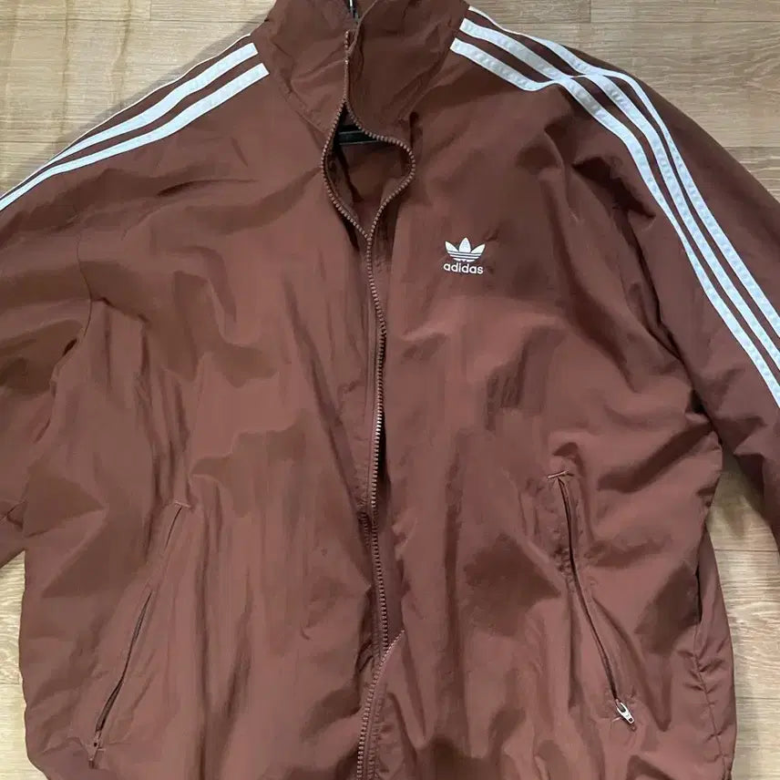 [BUNJANG] Adidas Windbreaker Brown Jacket / 아디다스 바람막이 브라운