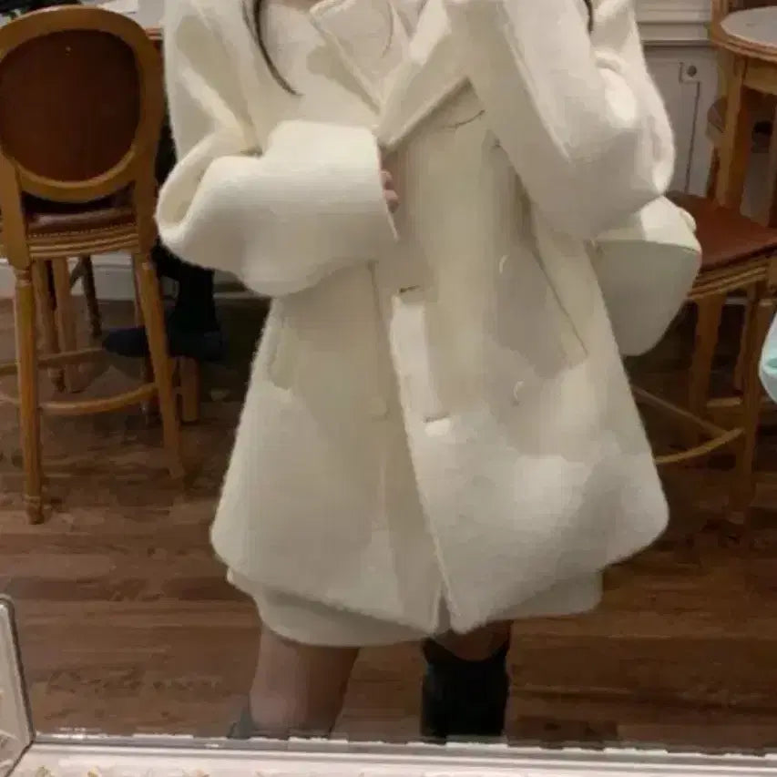 [BUNJANG] Leeds Shop The Wish Clothy Alpaca Half Coat / (네이비.아이보리 보유)leeds샵리즈 더위시 클로티 알파카 하프 코트