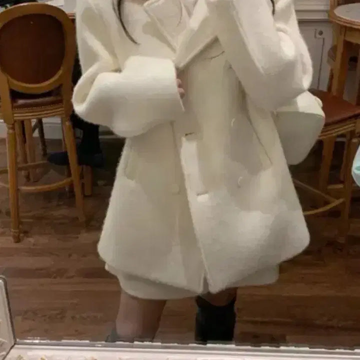 [BUNJANG] Leeds Shop The Wish Clothy Alpaca Half Coat / (네이비.아이보리 보유)leeds샵리즈 더위시 클로티 알파카 하프 코트