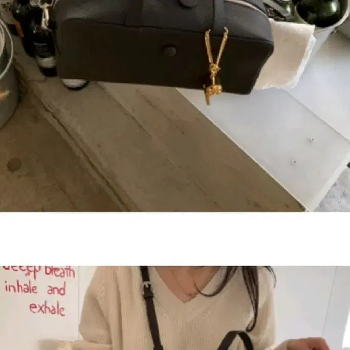 [BUNJANG] Bonggeut Chocobar Bag (Brown/Black) Sealed / 봉긋 초코바 bag (밤색.블랙) 미개봉