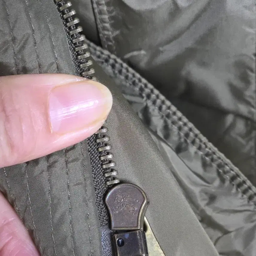 [BUNJANG] Burberry Brit Hooded Parka Coat Khaki / 버버리 브릿 후드 야상 코트 카키